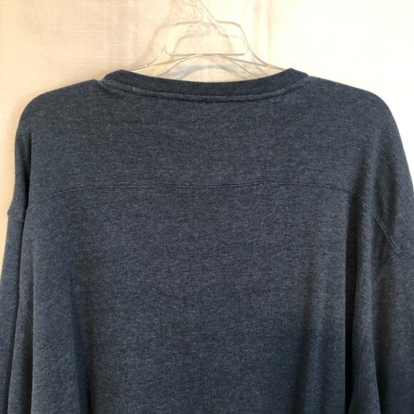 Arrow Mens  XXlg Long Sleeve Henley in Navy Blue - Picture 10 of 15